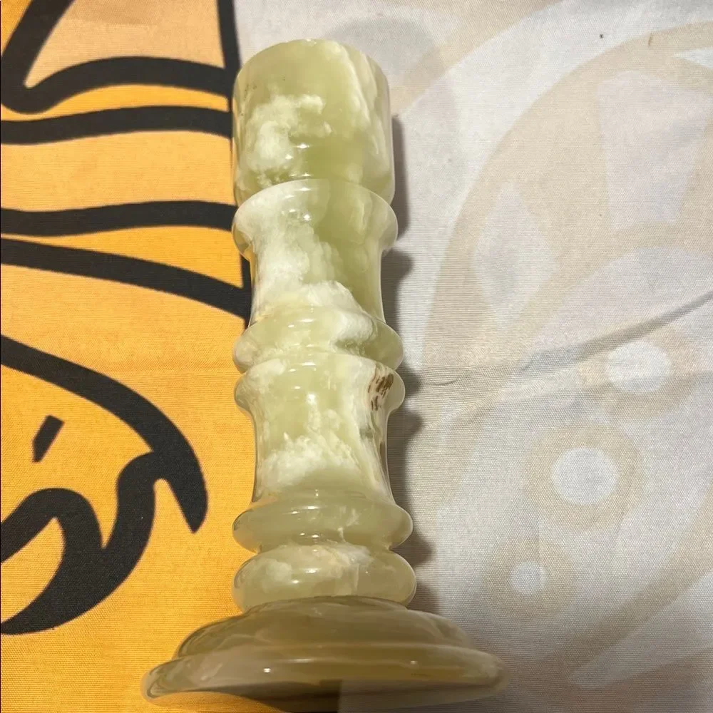 Green Onyx Candle Holder